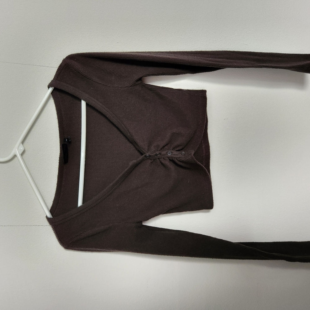 Brown Long Sleeve Women's Top